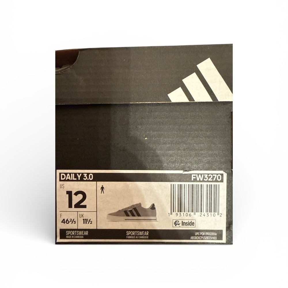 Men’s daily 3.0 gray | black | white sneakers size 12 NIB - Picture 3 of 3